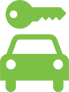 green logo of a key and a car offering promotion packages